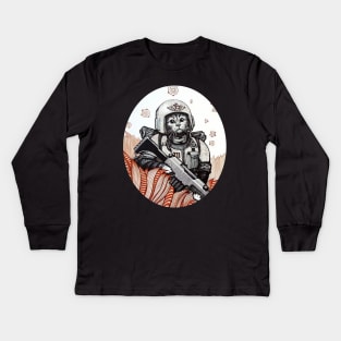 Imperial Cat Guardsman Kids Long Sleeve T-Shirt